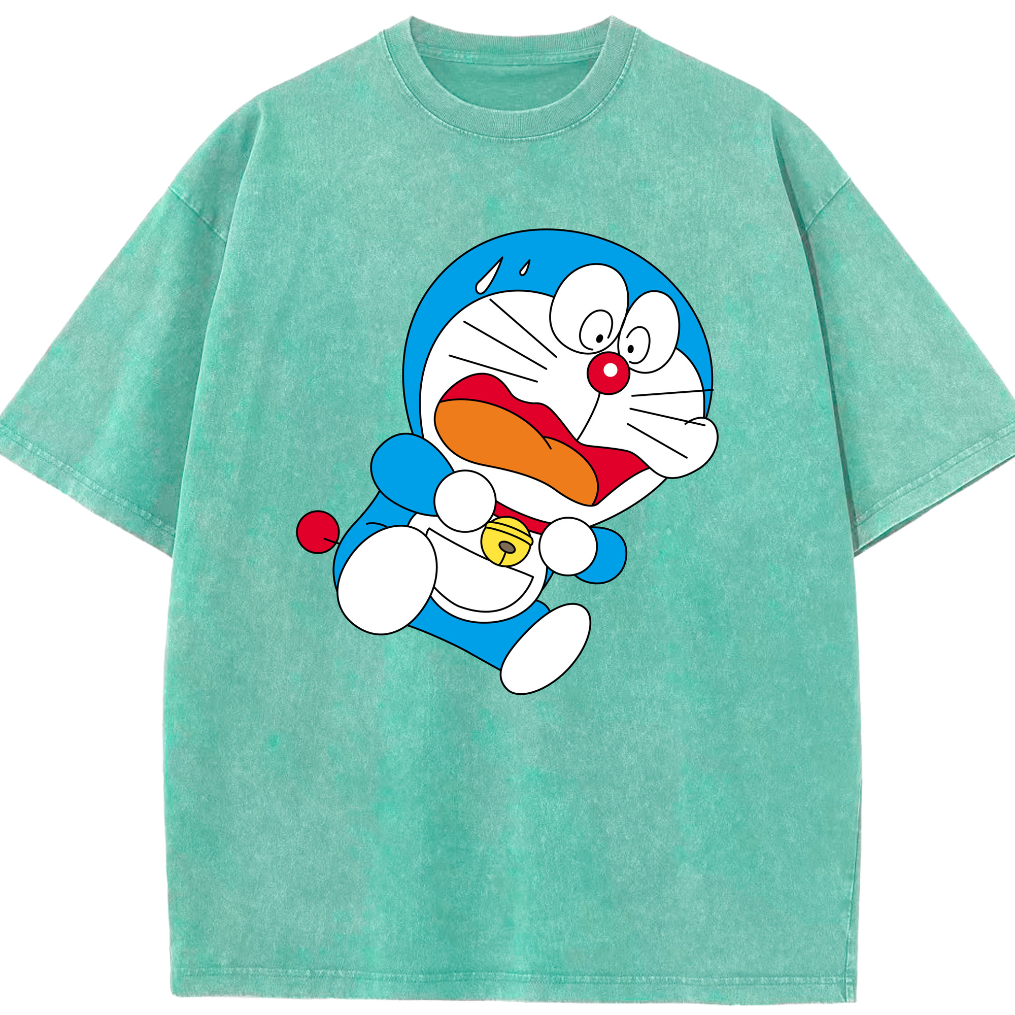 （画像用） ドラえもん Doraemon 綿100% ヴィンテージ風 半袖Tシャツ（フロントプリント）